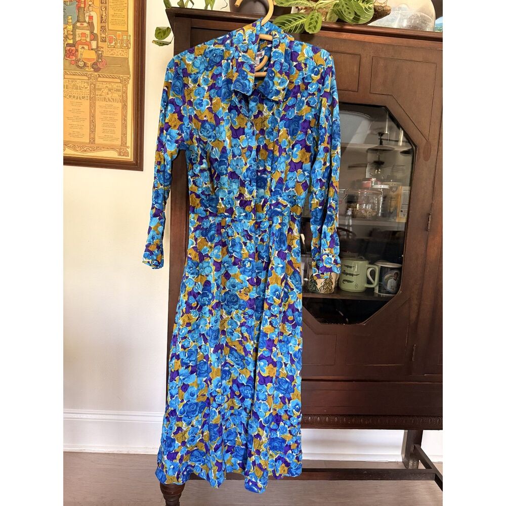 Vintage Maggy London Floral Midi Dress